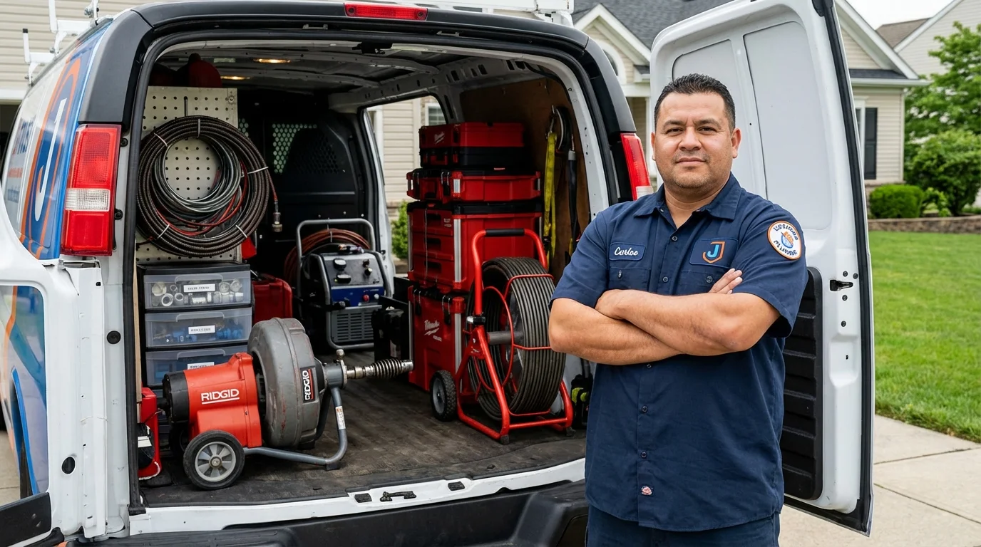 Professional drain cleaning equipment and Johns Plumbing LLC plumber in Kimberly
